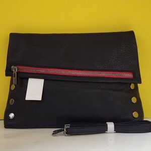 Hammitt Black Crossbody Bag with Red Zipper